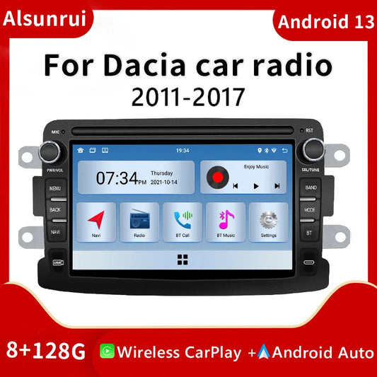 Écran CARPLAY pour Renault Dacia Duster Logan Sandero Lodgy Lada Xray Captur Dokker GPS Navigation Multimedia